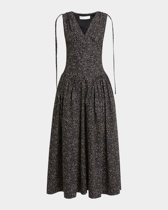Clayton Printed Poplin Drop-Waist Dress